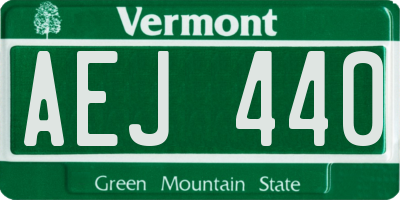 VT license plate AEJ440