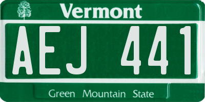 VT license plate AEJ441