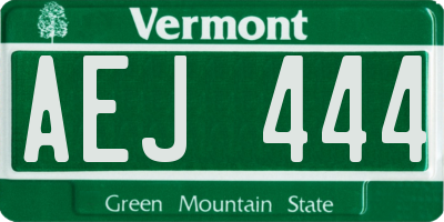 VT license plate AEJ444