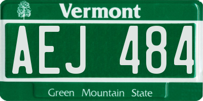 VT license plate AEJ484