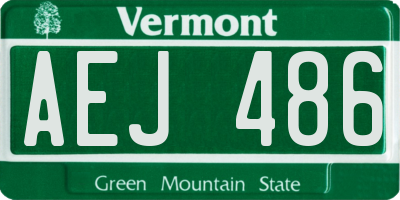VT license plate AEJ486