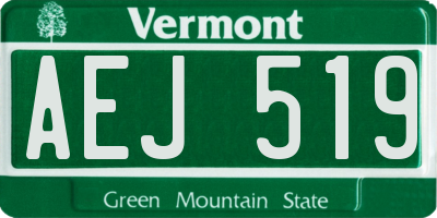 VT license plate AEJ519