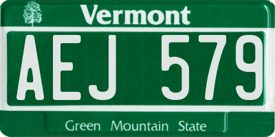VT license plate AEJ579