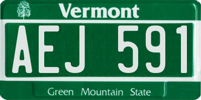 VT license plate AEJ591