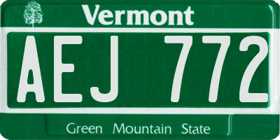 VT license plate AEJ772