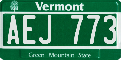 VT license plate AEJ773