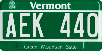 VT license plate AEK440