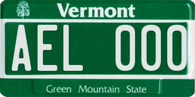 VT license plate AEL000