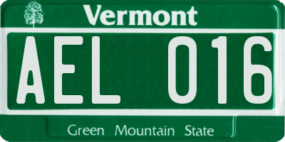 VT license plate AEL016