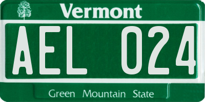 VT license plate AEL024