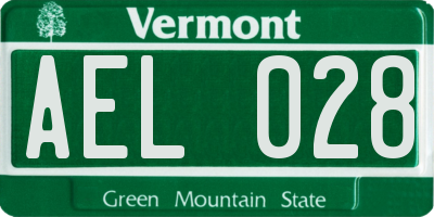 VT license plate AEL028