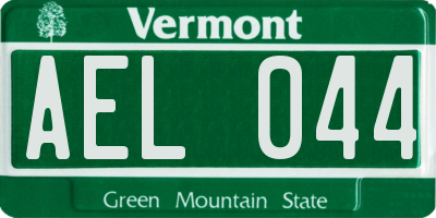 VT license plate AEL044