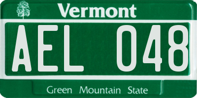 VT license plate AEL048