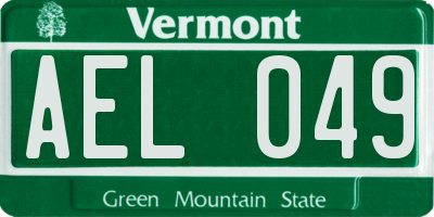 VT license plate AEL049