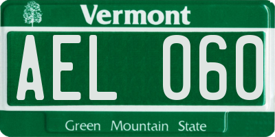 VT license plate AEL060