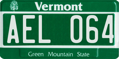VT license plate AEL064
