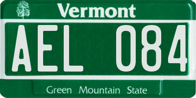 VT license plate AEL084