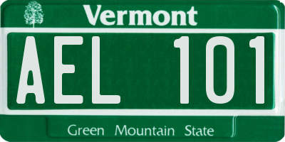 VT license plate AEL101