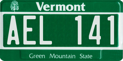 VT license plate AEL141