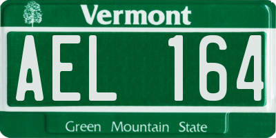 VT license plate AEL164