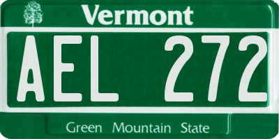 VT license plate AEL272