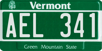 VT license plate AEL341