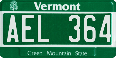 VT license plate AEL364