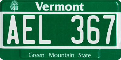 VT license plate AEL367