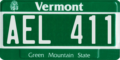 VT license plate AEL411