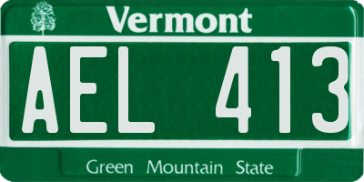 VT license plate AEL413