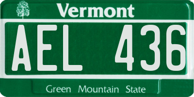 VT license plate AEL436