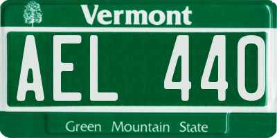 VT license plate AEL440
