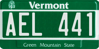 VT license plate AEL441