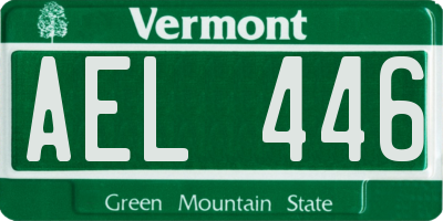 VT license plate AEL446