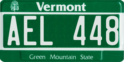 VT license plate AEL448