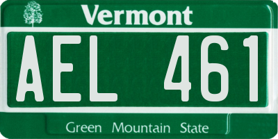 VT license plate AEL461