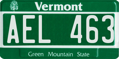 VT license plate AEL463