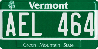 VT license plate AEL464