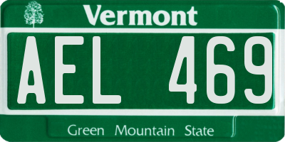 VT license plate AEL469