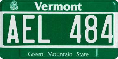VT license plate AEL484