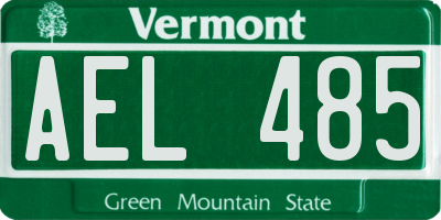 VT license plate AEL485