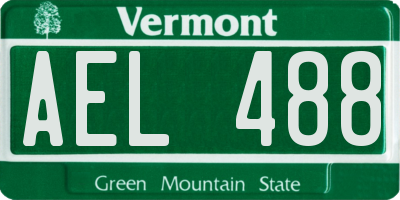 VT license plate AEL488