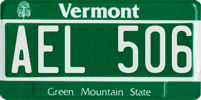VT license plate AEL506