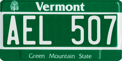 VT license plate AEL507
