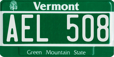 VT license plate AEL508