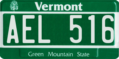 VT license plate AEL516