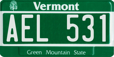 VT license plate AEL531