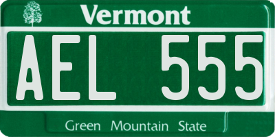 VT license plate AEL555