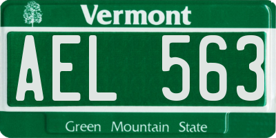 VT license plate AEL563