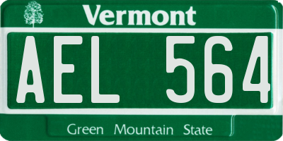 VT license plate AEL564